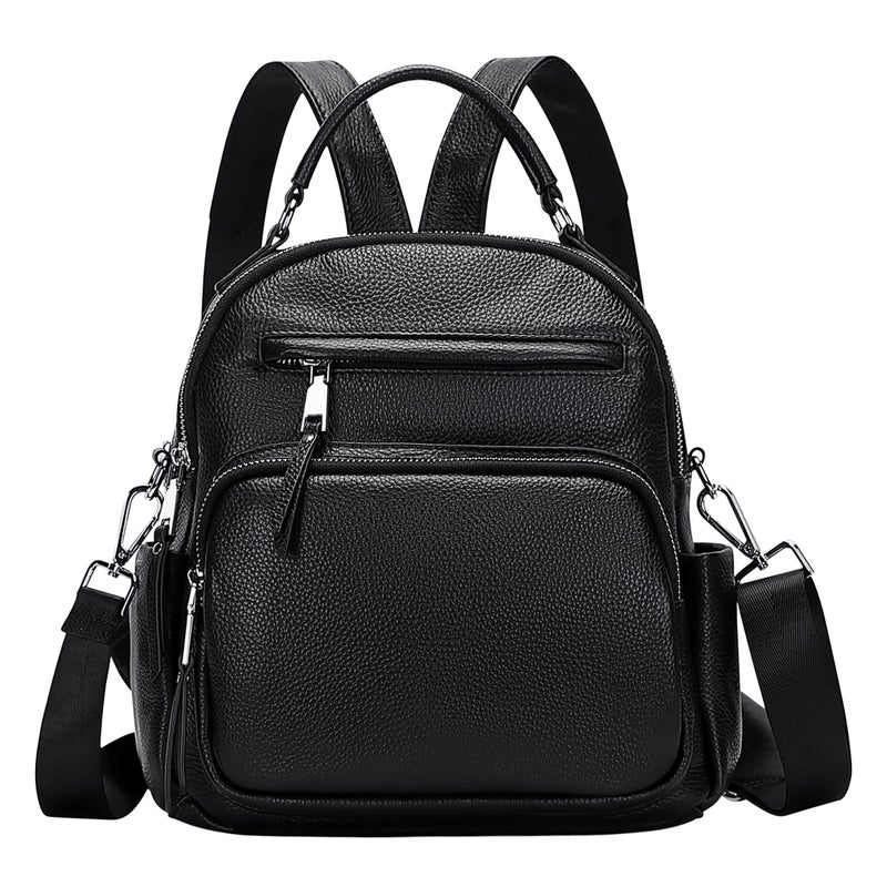 ALTOSY Genuine Leather Backpack for Women Small Convertible Backpack Purse Ladies Shoulder Bag 4 in 1 to Carry - Image 1